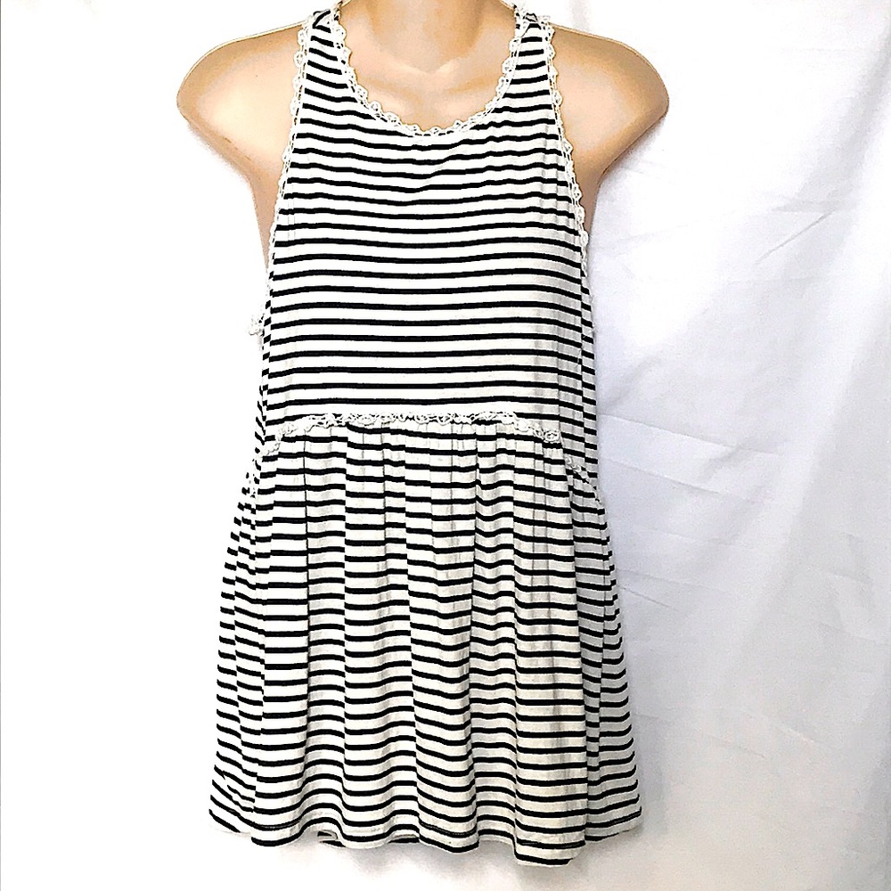 POL Black and White Striped Babydoll